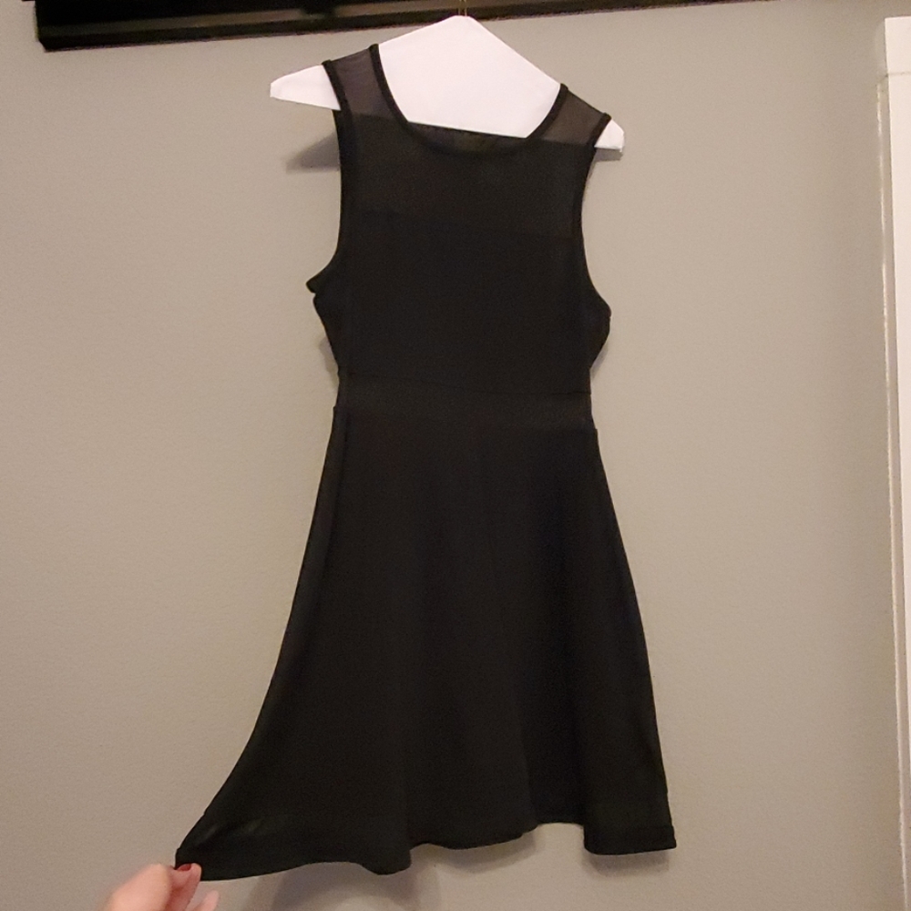 Black Mesh Detail Express dress
